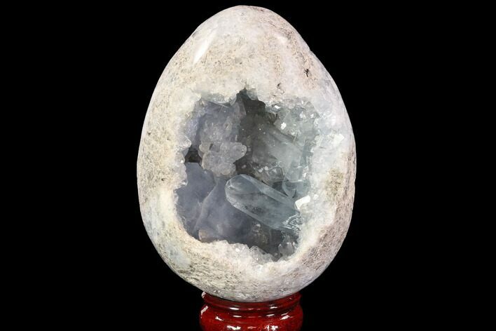 Crystal Filled Celestine (Celestite) Egg Geode #88304